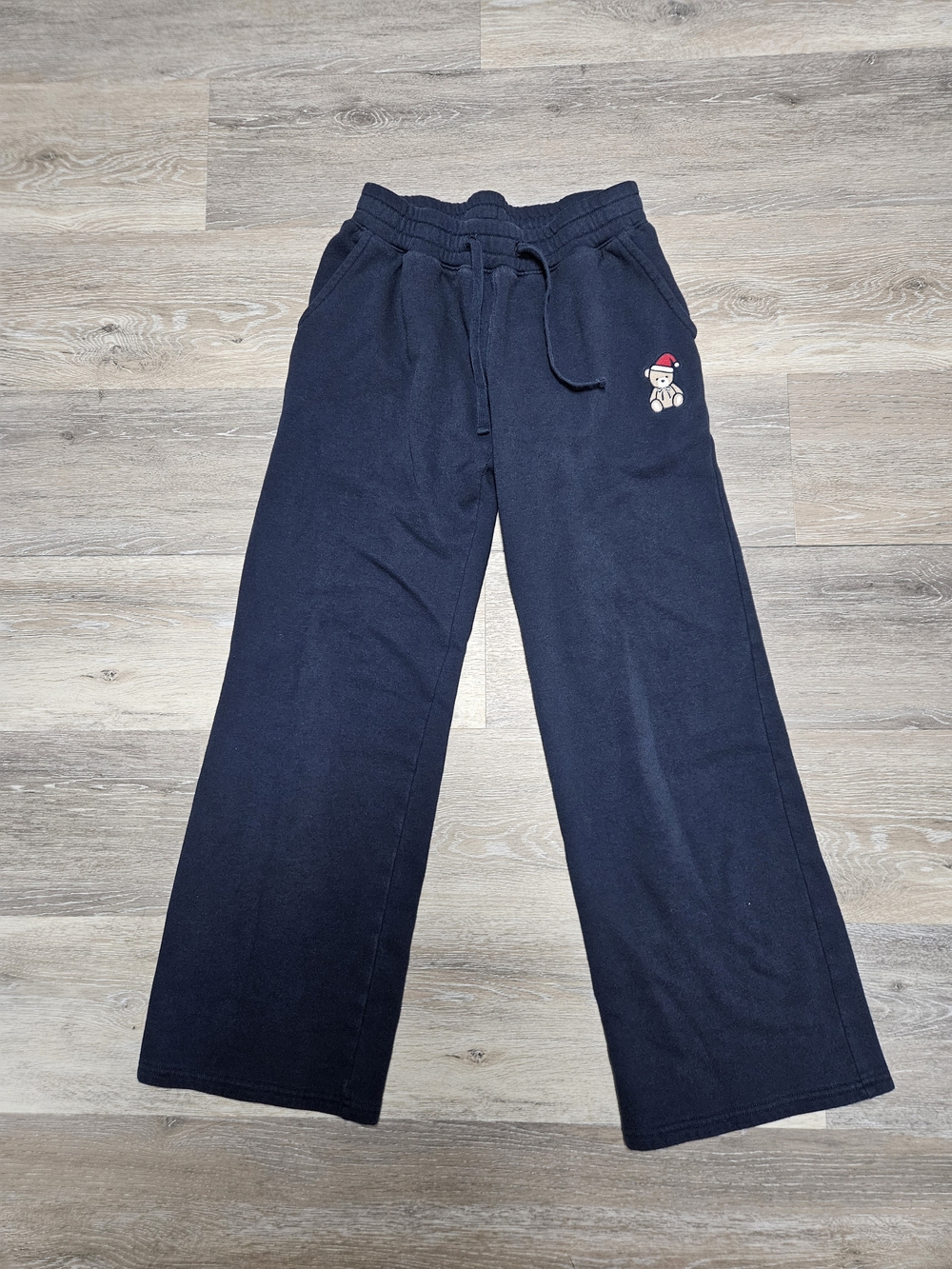 Hollister Navy Swearpants with Teddy Patch